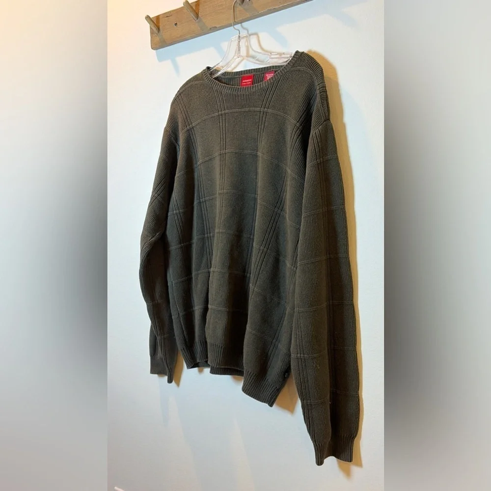 Arrow men’s preppy sweater 100% cotton size LT green